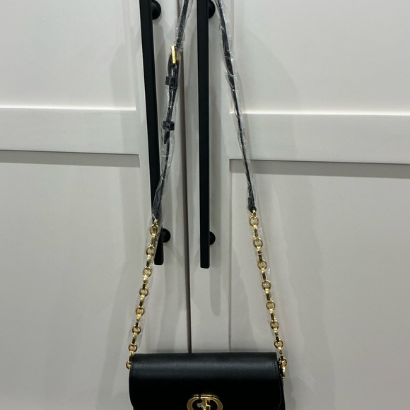 Designer INSPIRED Black Leather Shoulder Bag - Picture 8 of 8